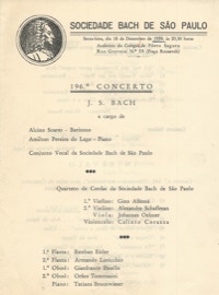 Dokumente zur Bachbewegung in Brasilien. Ausstellung u.Leitugn von A.A.Bispo. Kolloquium Bach-und Villa-Lobos 2000 des ISMPS. Copyright
